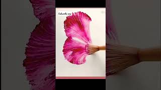 How To make flower🌺with the help of painting brush🖌#viral #art #trending🎉#shorts #short💐