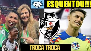 SAIU AGORA! VASCO ACERTA BASES SALARIAIS COM B. RODRIGUEZ E ENCAMINHA TROCA COM PALMEIRAS POR RONY!