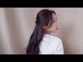 eng 뒷모습 여신되는 반묶음 3가지 스타일링 반묶음 예쁘게묶는법 반묶음 머리 hairtutorial easy hair half up hairstyle