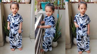 2 year baby boy co-ord set cutting and stitching/cordset tutorial/ baby boy shirt/ easy stitching