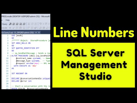 How to Enable Line numbers in SSMS Line numbers in SQL Sever Management ...