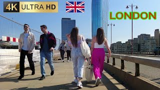 Exploring London: Across the Thames - From Blackfriars to London Bridge Walk 4K60