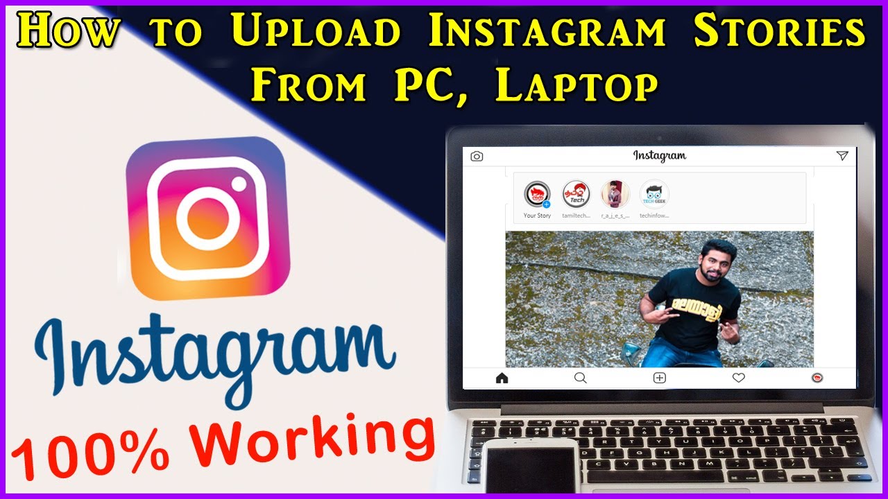 How To Upload Story On Instagram From PC | Post Instagram Stories From ...