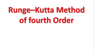 Lecture 28 Runge Kutta Method