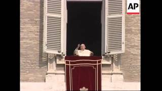 Ailing pontiff's last public appearance at apartment window