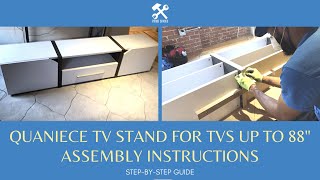 Furniture of America Diego Rustic Wood 81.5" TV Stand Assembly (aka Quaniece TV Stand up to 88")