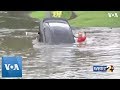 Louisiana Firefighters Rescue Woman In Flooded Car