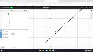 Using Desmos to Create a Scatter Plot and Line of Best Fit