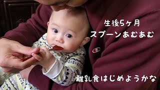 【生後5ヶ月】そろそろ離乳食はじめようかな | Time to start foods 👶