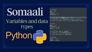 python string and data type: Somali for beginners