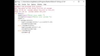 Simple tax program with python