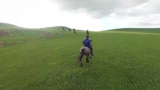 Horse trail riding in Georgia,  Tabatskuri Lake - gallops