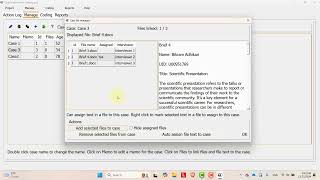 How to create project, manage cases, files and do set-up in Qualcoder ? || Part-2