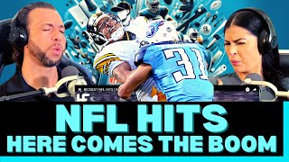 SHEESH! GETTING KOCKED UNCONSCIOUS! First Time Reacting To BIGGEST NFL Hits - Here Comes The Boom!