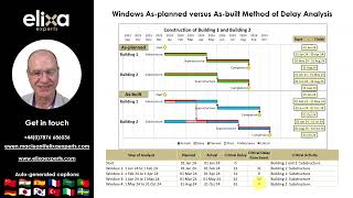 7. Windows As-planned versus As-built Method of Delay Analysis Part 1
