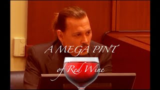 "A Mega Pint of Red Wine..." 🍷 | Johnny Depp Amber Heard Lawyer Court Case Trial Glass Meme