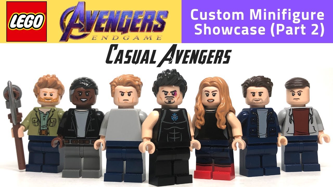 LEGO AVENGERS ENDGAME "Casual Avengers" CUSTOM MINIFIGURE SHOWCASE ...