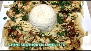 Chicken Omelette with sauce,Chinese Style. Cheekyricho Cooking Youtube Video recipe ep. 1,321