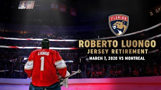 Roberto Luongo Panthers Jersey Retirement Ceremony (Mar. 7, 2020) (SN) FULL