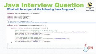 Java Date Time Tricky Interview question and answer ? || Java tricky Interview Question