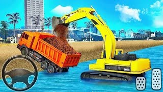 Real Road Construction  JCB Excavator Truck Builder Road Simulator