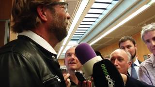Jürgen Klopp hat Spaß mit Journalisten | Borussia Dortmunds Coach beim UEFA Trainertreffen in Nyon