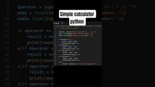 Simple calculator in python. Day 9 of learning python. #coding #learnpython #codeswiftz