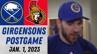 Zemgus Girgensons Postgame Interview vs Ottawa Senators (1/1/2023)