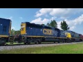 engine 3018 pulls csx q401 03 5004 ac60cw trailing