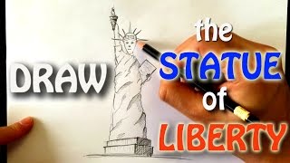 How to draw the Statue of Liberty - Easy version