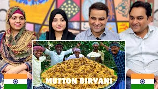 MUTTON BIRYANI | Layered Mutton Biryani Recipe Cooking In Village | Goat Biryani Cooking & Eating