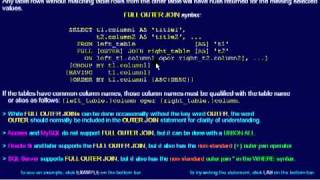 SQL 122 JOIN, FULL OUTER JOIN