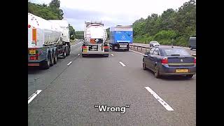 HGV Truck illegal overtake FAIL! Bad driving behaviour