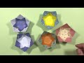 【折り紙】星形のお皿（トレイ）の折り方　origami star box　七夕やクリスマスにお勧め【音声解説あり】 ばぁばの折り紙