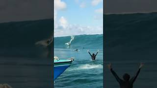 Surfer SENDS GIANT Wave at Teahupo'o