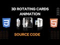 Create Stunning 3D Rotation Cards Animation with CSS | CSS Tutorial