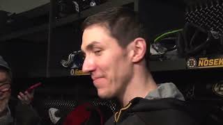 Tomas Nosek on BLOWING KISS to his Wife After Scoring Goal vs Rangers | Bruins Postgame Interview