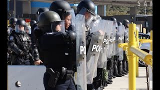 Migrantes dicen no intimidarse tras simulacro en San Ysidro