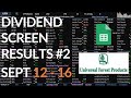 Dividend Search & Screen Using Google Sheets (or Excel) for the Week Ahead