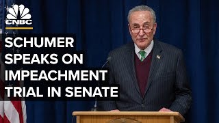 Sen. Schumer speaks ahead of President Trump's impeachment trial in Senate – 1/21/2020