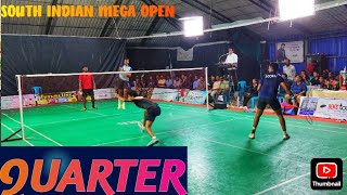 GANESH/VIMAL VS SOORAJ/DAIN:QUARTER SOUTH INDIAN MEGA OPEN BADMINTON TOURNAMENT CHULLIKAL #bwf