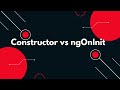 #77 🚀 Angular 19 Explained: Constructor vs ngOnInit – When to Use What? 🌟