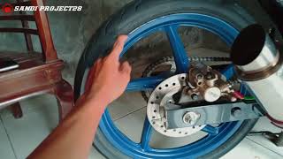 pemasangan velg Supra 125 di Honda Sonic 150r | Sandi Project28.