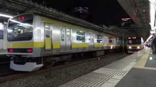 JR中央・総武線 209系\u0026E231系水道橋駅発着/JR Chūō-Sōbu Line Suidōbashi Station/2014.06.04