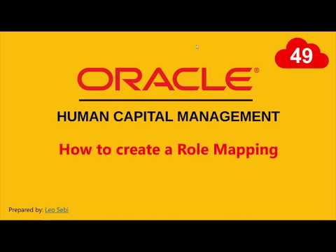 49. How to create Role Mapping in Oracle HCM Cloud
