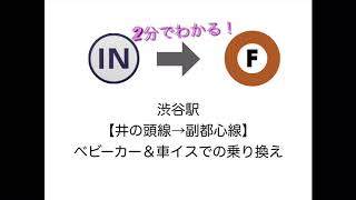 渋谷駅【井の頭線から副都心線】エレベーターはどこにある？ベビーカー＆車イスで乗り換え！