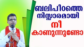 ബലിപീഠത്തെ നിസ്സാരമായി നീ കാണുന്നുണ്ടോ....