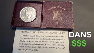 FESTIVAL OF BRITAIN 1951 5 Shillings Coin VALUE + REVIEW