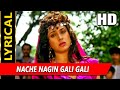 Nache Nagin Gali Gali With Lyrics | नाचे नागिन गली गली | साधना सरगम | Meenakshi Seshadri, Nitish