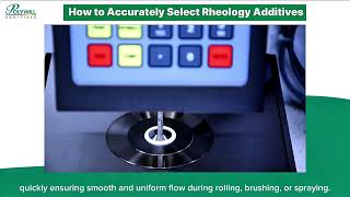 How to Accurately Select Rheology Additives